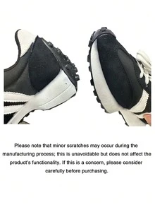 Thick Heel Vintage Sports Shoes, Snug Upper, Suitable For Running, Women'S Shoes - Black - View 8