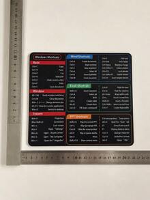 SHEIN Keyboard Shortcuts Mouse Pad - Boost Productivity With Thickened Anti-Skid Rubber, 9.45 X 7.9 Inches, Compatible With Word And Excel For PC Windows, Ergonomic Design For Comfortable Use Back To School - Multicolor - View 10