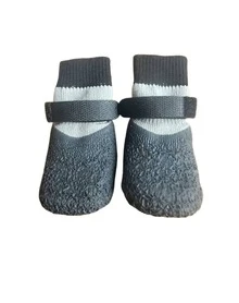 1 Pair Waterproof Anti-Slip Dog Boots - Winter Paw Protection, Small To Medium Dog Slip-On Pet Shoes - Suitable For Walking, Snow Use, Fits Teddy, Golden Retriever And All Dog Breeds (Easy To Put On And Take Off), - Multicolor - View 13