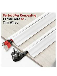 1pc 3 Meters PVC Floor Cable Cover, Soft Floor Cable Protector, Wire Concealer, Floor Cable Management Sleeve - multicolor - View 11