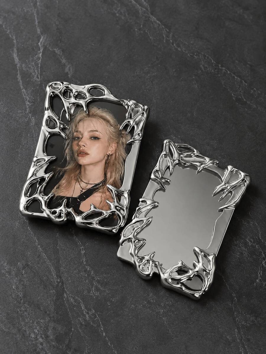 Zazumi 1PC Irregular Hollow Photo Frame,With Hanging Hole Design,Photocard Holder,Desk Tabletop Display For Fans,Desk Decor Accessories,Aesthetic Table Display Must‑Haves - default - View 1
