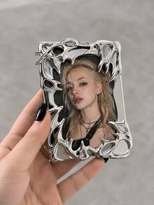 Zazumi 1PC Irregular Hollow Photo Frame,With Hanging Hole Design,Photocard Holder,Desk Tabletop Display For Fans,Desk Decor Accessories,Aesthetic Table Display Must‑Haves - default - View 6