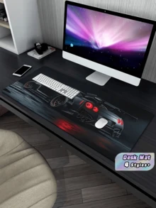 XXL Large Gaming Desk Mat, Japanese Sports Car Print Mouse Pad With Non-Slip Rubber Base Smooth Surface, For PC Laptop Office Game Room, Ideal Gift For Men Boys Car Lovers - View 1