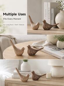 Haus Hana Resin Woodcut Patterned Bird Ornaments, Creative Desktop Decorations, Living Room Home Soft Furnishings, Home Decoration Resin Crafts, Modern Simple And Fashionable Home Decorations, Essential For Home Decoration, Suitable For Office And Art Gallery. - multicolor - View 7