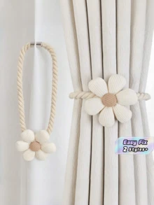 1pc Curtain Buckle Strap Simple Modern Small Fresh Flower Creative Binding Rope Strap Door Curtain Storage Buckle Decoration - multicolor - View 1