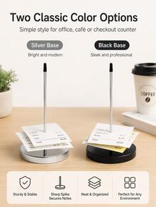 1/2/5Pcs Receipt Bill Spike Holder, Kitchen Order Ticket Insert Rack, Cashier Paper Slip Storage Clip - Multicolor - View 7