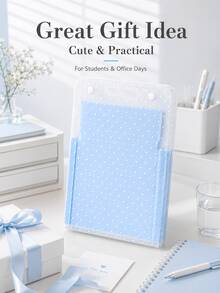 Haus Hana Tas File Organizer Tahan Air Genggam, Tas File A4 Motif Polkadot, Tas Transparan untuk Klasifikasi Mata Pelajaran Siswa, Alat Tulis Siswa yang Lucu dan Modis, Tas Penyimpanan dan Pengorganisasian Kertas, Hadiah Penting untuk Awal Musim Sekolah - Beraneka warna - View 11