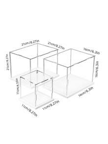 Zazumi Clear Acrylic Display Case For Action Figures & Collectibles - Assemble Glass-Like Showcase Box For Toys, Pop, Model Cars - Home Storage Organizer - White - View 4