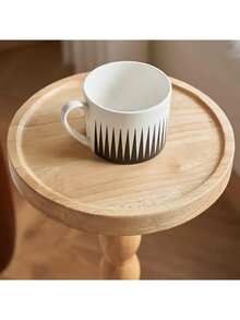 Haus Hana Modern Round Wooden Side Table, End Table, Wooden Coffee Table, Small Console Table, Multi-Functional Base Coffee Table For Living Room, Sofa, Bedroom; Wooden Plant Stand, Home Decor Furniture. Suitable For Living Rooms, Bedrooms, And Bedside Areas. - Multicolor - View 5
