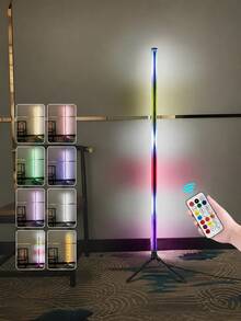 Theme Remote Control LED Floor Lamp, Multi-Color Mode, Infrared Induction-USB Powered Asian Style Standing Lamp, Plastic Lampshade, Suitable For Game Room Decoration, Holiday Gifts, Battery-Powered Atmosphere Lighting - RGB-iC - View 3