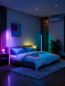Theme Remote Control LED Floor Lamp, Multi-Color Mode, Infrared Induction-USB Powered Asian Style Standing Lamp, Plastic Lampshade, Suitable For Game Room Decoration, Holiday Gifts, Battery-Powered Atmosphere Lighting - RGB-iC - View 2