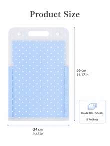 Haus Hana Tas File Organizer Tahan Air Genggam, Tas File A4 Motif Polkadot, Tas Transparan untuk Klasifikasi Mata Pelajaran Siswa, Alat Tulis Siswa yang Lucu dan Modis, Tas Penyimpanan dan Pengorganisasian Kertas, Hadiah Penting untuk Awal Musim Sekolah - Beraneka warna - View 12