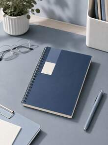 Zazumi 4Pcs/20pcs – A5/B5 Coil Spiral Notebook, Minimalist Cover Design Lined Journal Notebook, For Daily Note‑Taking Journaling Planning, Tabletop, Minimalist, Office, Aesthetic, Housewarming Gift, Apartment Friendly - multicolor - View 7