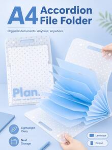 Haus Hana Tas File Organizer Tahan Air Genggam, Tas File A4 Motif Polkadot, Tas Transparan untuk Klasifikasi Mata Pelajaran Siswa, Alat Tulis Siswa yang Lucu dan Modis, Tas Penyimpanan dan Pengorganisasian Kertas, Hadiah Penting untuk Awal Musim Sekolah - Beraneka warna - View 4