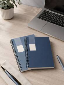 Zazumi 4Pcs/20pcs – A5/B5 Coil Spiral Notebook, Minimalist Cover Design Lined Journal Notebook, For Daily Note‑Taking Journaling Planning, Tabletop, Minimalist, Office, Aesthetic, Housewarming Gift, Apartment Friendly - multicolor - View 6