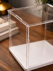 Zazumi Clear Acrylic Display Case For Action Figures & Collectibles - Assemble Glass-Like Showcase Box For Toys, Pop, Model Cars - Home Storage Organizer - White - View 3