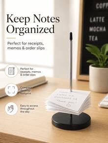 1/2/5Pcs Receipt Bill Spike Holder, Kitchen Order Ticket Insert Rack, Cashier Paper Slip Storage Clip - Multicolor - View 6