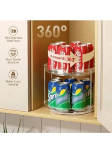 Kệ đựng mỹ phẩm xoay 360°, 2 tùy chọn, dung tích lớn để lưu trữ mỹ phẩm, chăm sóc da, nước hoa, phù hợp cho bàn trang điểm, phòng tắm - Nhiều màu - Xem 6