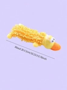 PETSIN 黃色鴨子與狗狗絨毛玩具，採用麂皮套，裝有BB聲音模組，耐咬且可當拖把使用 - 彩色 - 查看 5