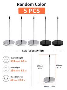 1/2/5Pcs Receipt Bill Spike Holder, Kitchen Order Ticket Insert Rack, Cashier Paper Slip Storage Clip - Multicolor - View 5