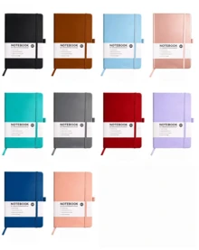 1PC X Milania Lined Notebook, A5/A6 College Ruled Thick Paper Journal Diary, Horizontal Ruled Leather Pocket Notebook , Suitable For Writing, Hardcover Notebook, Suitable For Women Men Office School Back To School - Multicolor - View 3