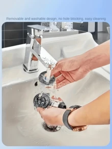 Faucet Extender With External Shower Head Durable Plastic Bathroom Adapter Easy Install No Power Needed Pet Bathing Accessory Fall Gift Modern Design - silver - View 2