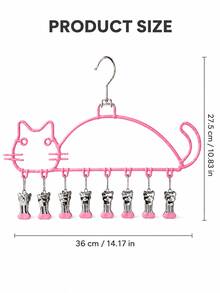 Joivida Cute Cat‑Shaped Multi‑Clip Hanging Drying Rack, Household Sock & Underwear Hanger For Student Dorm, Long‑Lasting, Wet & Dry Usable, Rust‑Resistant, Non‑Slip, Gentle To Garments, Space‑Saving Closet Organizer For Socks, Lingerie And Small Daily Wear - View 5