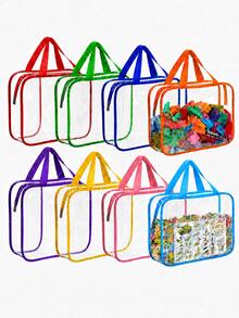 1PC Oversized/Large Children's Diaper Storage Bag Toy Storage Bag, Reusable Transparent PVC Diaper Board Game Storage, Travel Waterproof Storage Bag W - Multicolor - View 4