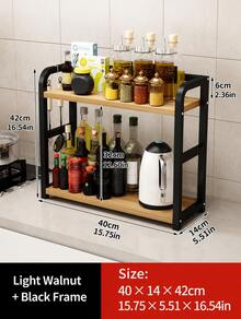 Multi Functional Kitchen Shelf, Seasoning Countertop, Seasoning Kitchen Utensils, Bottled Oil, Salt, Sauce, Vinegar Storage Rack, Multi-Layer Shelf - View 6