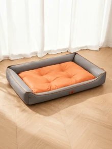 1pc Waterproof Dog Bed, UV Resistant Breathable Oxford Fabric Crate Mat, Non-Slip Removable Washable Cover, All-Season Pet Pad For Small Medium Large Dogs, Scratch Resistant Cute Design - Multicolor - View 2