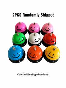 1 Pc Call Bell Desk Bell For Service Diameter Smile Face Service Bell For Desk School Bell With Metal Anti Rust Construction Front Desk Bell For Hotel Restaurant Office School - Multicolor - View 11