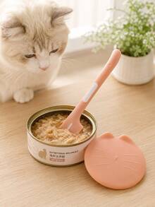 1pc Canned Pet Spoon, Cat And Dog Spoon Pet Feeding Stirring Long-Handled Cat Spoon Canned Special Spoon Pet Canned Spoon. - Multicolor - View 2