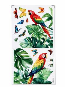 Haus Hana 1 Pc Bird Window Stickers, Floral Butterfly Hummingbird & Parrot Wall Decals, Removable Peel-And-Stick Nature Decor For Glass, Windows, Balcony, Living Room, Bedroom, Kids Room, Garden View, Spring Home Decoration & Gift - multicolor - View 12