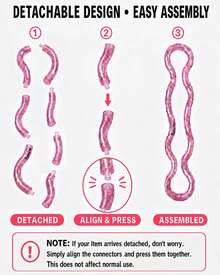 1pc Therapy Style Textured Tangle Loop, Twistable Multi-Color Interlocking Rings With Textured Grip, Portable Hand Activity For Calm Focus, Finger Motion, Stress Relief & Daily Desk Use - Multicolor - View 9