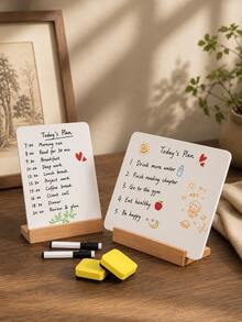 Cirelle Double-Sided Erasable Desktop Whiteboard, Freestanding Reusable Message Board & Writing Tablet For Notes, To Do Lists, Reminders, Drawing, Office Desk, Home Workspace, Kitchen Counter, Daily Planning & Housewarming Gift - multicolor - View 1