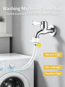 Universal Quick Install Faucet Extension Hose, Transparent PVC Flexible Long Water Pipe With Matching Connector, Household Tap Extender Water Supply Tube For Kitchen Bathroom Sink - 4 points - View 4
