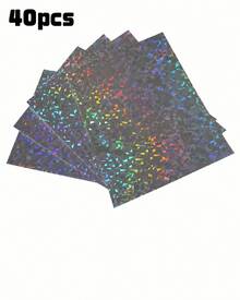 A4 Self-Adhesive Holographic Cold Lamination Film, Cracked Glass Effect Vinyl Protector, Waterproof Scratchproof Laminate For Stickers, Art Prints & DIY Projects - multicolor - View 11