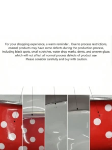 This Is A Three Pieces Cookware Set With Red Polka Dots, Perfect For Christmas. Indoor Kitchens And Dining Rooms - View 6