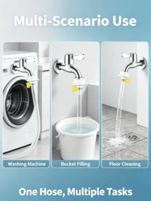 Universal Quick Install Faucet Extension Hose, Transparent PVC Flexible Long Water Pipe With Matching Connector, Household Tap Extender Water Supply Tube For Kitchen Bathroom Sink - 4 points - View 6