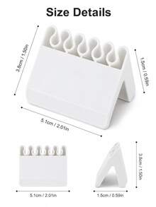 Haus Hana 1pc Multi-Slot Desktop Cable Organizer, No-Drill Desk Edge Cord Holder Clip For USB And Charging Cables, Compact Cable Management Accessory With Multiple Cable Slots For Office Desk, Computer Setup, Nightstand And Home Workspace - multicolor - View 4