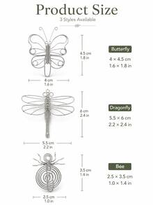 Haus Hana 1Pc Creative Insect-Shaped Metal Paper Clip, High-Quality Wire Bookmark Clip, Dragonfly Butterfly Spider Design Office Stationery, Desktop Memo Holder, Photo Clip, Planner Decor For School, Office, Study & Gift - multicolor - View 4