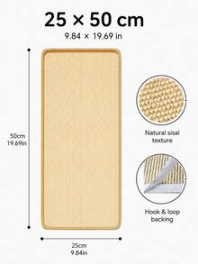 3 Styles Sisal Cat Scratching Mat, Anti‑Scratch Sofa Protector Cat Scratcher Pad, No Litter Durable Cat Claw Grinding Mat For Cat Scratch Post Replacement - Multicolor - View 3