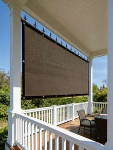 1pc Balcony Privacy Screen Sunshade Plant Shade Net For Gardening And Courtyard Decoration - Brown - View 3