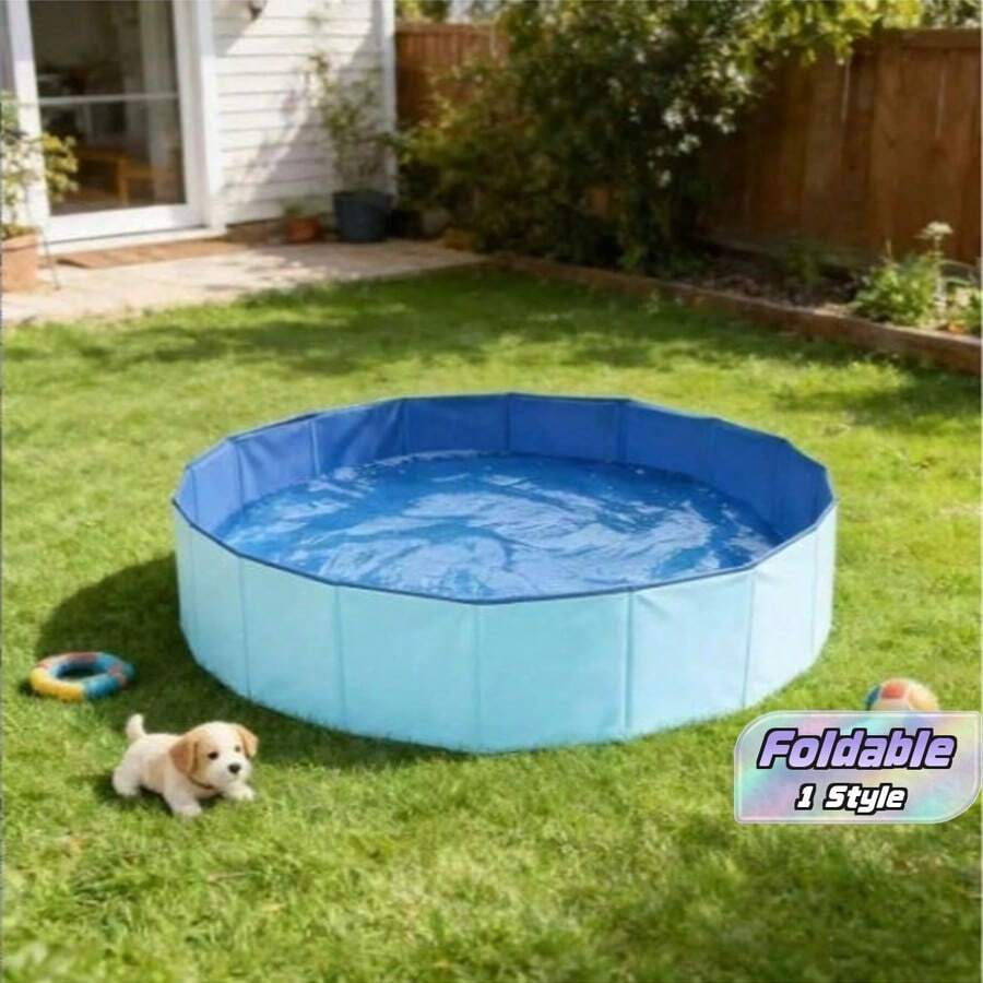 Pet Foldable Shower And Bathtub, Portable Pet Pool, Movable Dog Pool, Foldable Pet Pool, Small Portable Pool, Suitable For Large, Medium, Small Dogs And Cats Universal Swimming Pool - Multicolor - View 1
