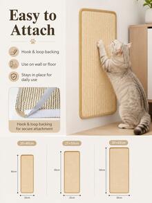 3 Styles Sisal Cat Scratching Mat, Anti‑Scratch Sofa Protector Cat Scratcher Pad, No Litter Durable Cat Claw Grinding Mat For Cat Scratch Post Replacement - Multicolor - View 6