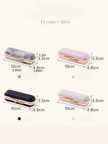 1PC Portable Mini Travel Jewelry Box Compact Earring Storage Case Small Velvet Organizer Pouch For Necklace Ring Bracelet Home Office Travel Carry On Gift - Multicolor - View 3