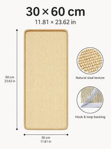 3 Styles Sisal Cat Scratching Mat, Anti‑Scratch Sofa Protector Cat Scratcher Pad, No Litter Durable Cat Claw Grinding Mat For Cat Scratch Post Replacement - Multicolor - View 2