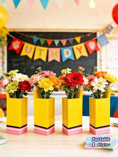 Gracias por proporcionar las cajas de regalo diseñadas con la forma clásica de lápiz amarillo y las pequeñas bolsas de recuerdos para fiestas. Son perfectas para regalos del Día del Maestro, regalos de vuelta a la escuela, decoraciones de aula, actividades organizativas y mesa de graduación