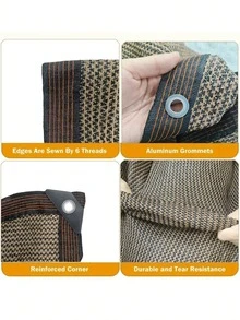 1pc Balcony Privacy Screen Sunshade Plant Shade Net For Gardening And Courtyard Decoration - Brown - View 8