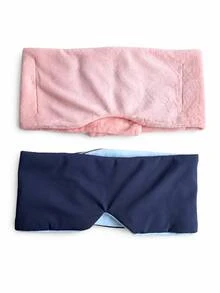 Haus Hana 加重天鹅绒睡眠眼罩，黑灰色重力眼罩，男女通用，柔软透气，遮光可调节，缓解眼部疲劳和压力，温暖眼部和额头，帮助学生、上班族和旅行者深度睡眠，适合午睡、夜间休息、居家旅行、冥想和瑜伽，便携式高级睡眠放松配件，生日、乔迁、节日送礼佳品，家居生活（黑/灰） - 多色 - 查看 12